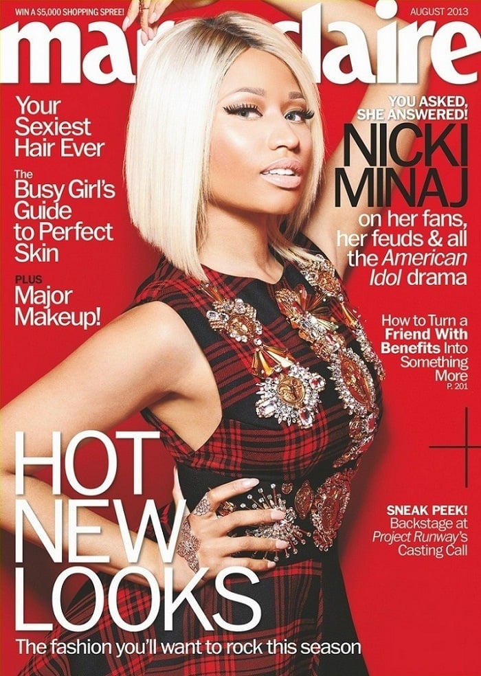 Nicki Minaj on Cover for Marie Claire US August 2013