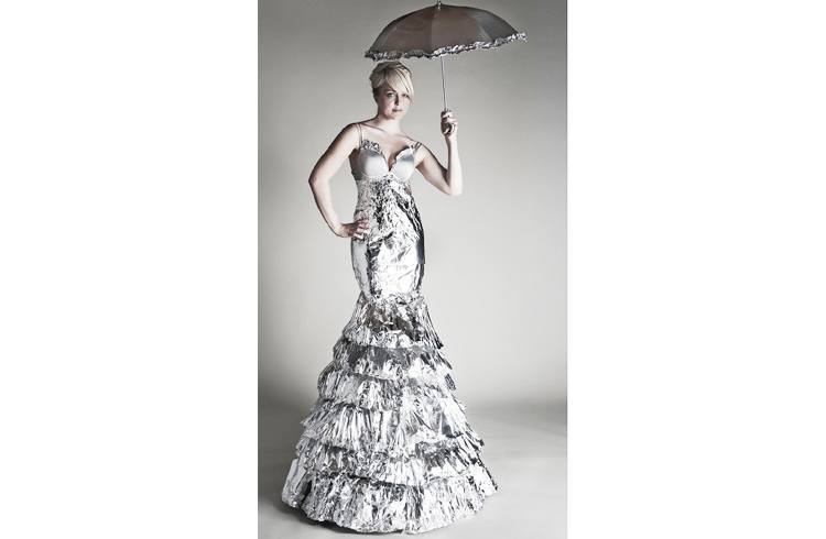 Aluminum foil dress