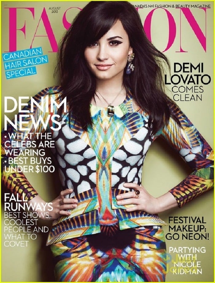 demi lovato fashion magazine august 2013