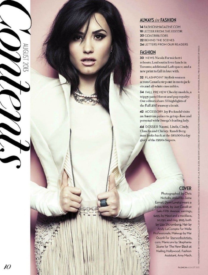 demilovato fashion magazine cover