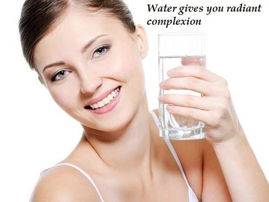 drink plenty water to get radiant skin