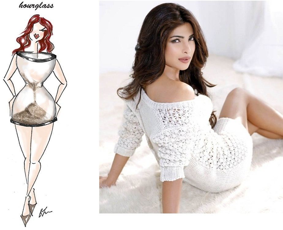 Priyanka Chopra hourglass body shape