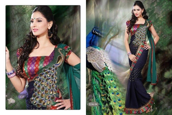 peacock motif fashion india