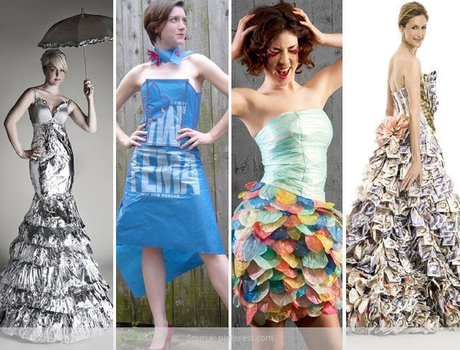 Dresses from Recycled Materials