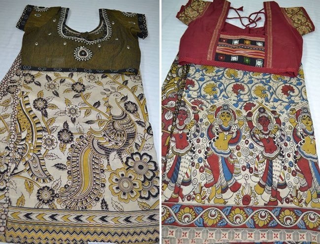 Designer blouses for Kalamkari sarees