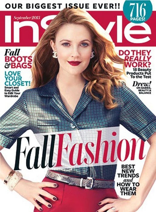 Drew Barrymore InStyle September 2013 issue