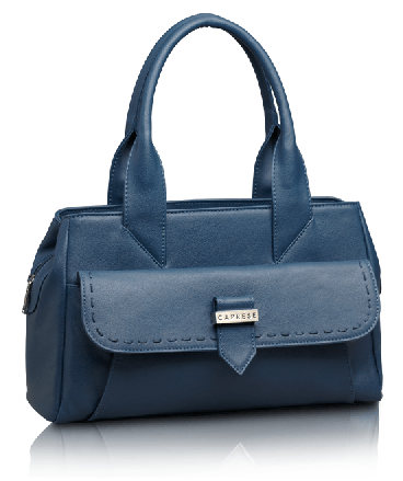 Eva-Satchel-Medium-Blue-caprese Famous Designer Handbags