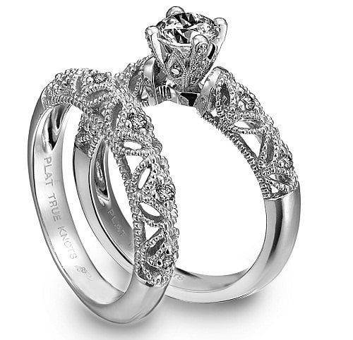 Platinum diamond engagement ring