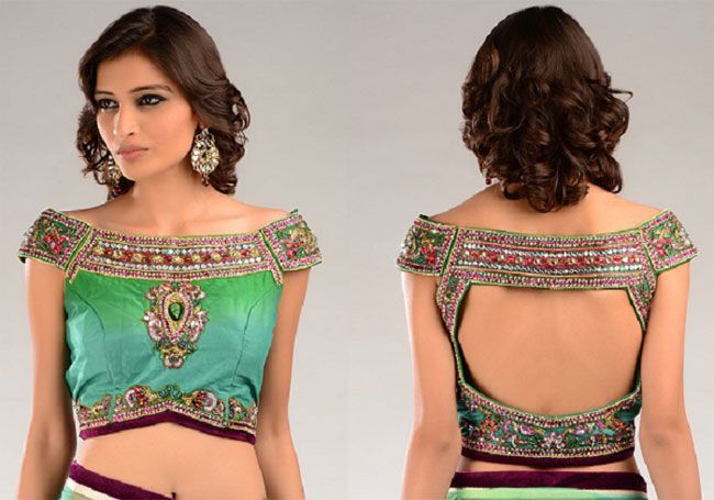 green blue blouse 12