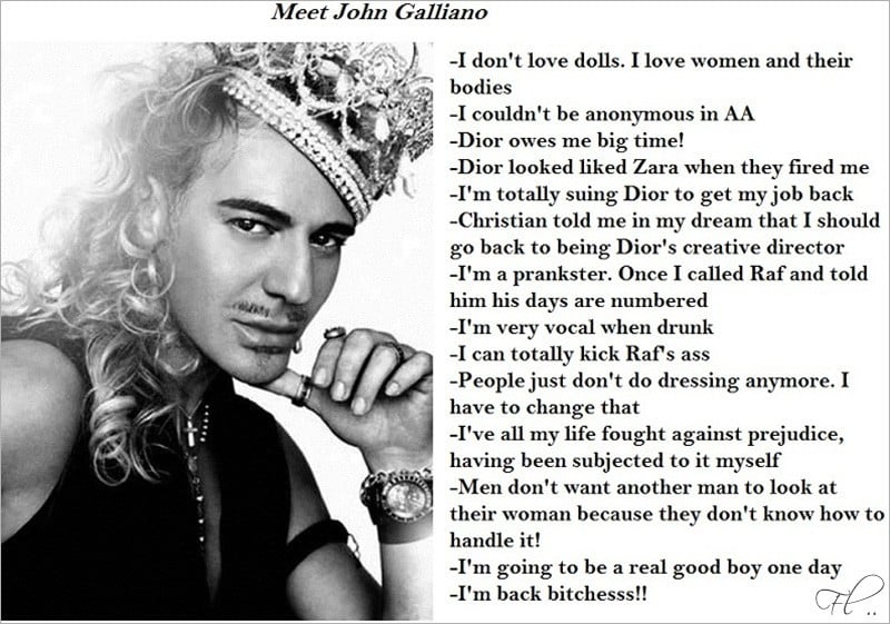 john galliano facts