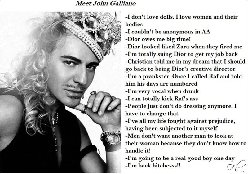 john galliano facts