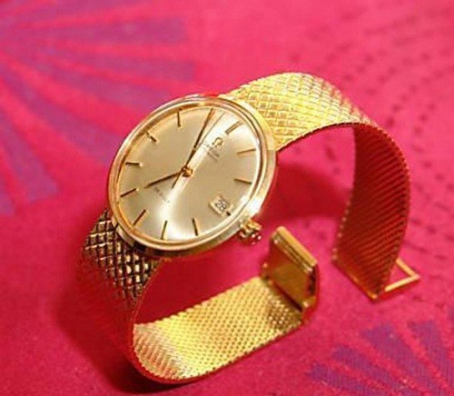 Marissa Mayer Gold Omega De Ville Watch