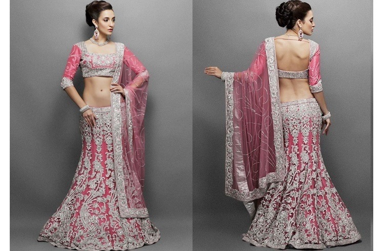 Pink lehenga design