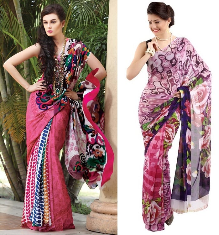 Digital Printed Sarees Styles