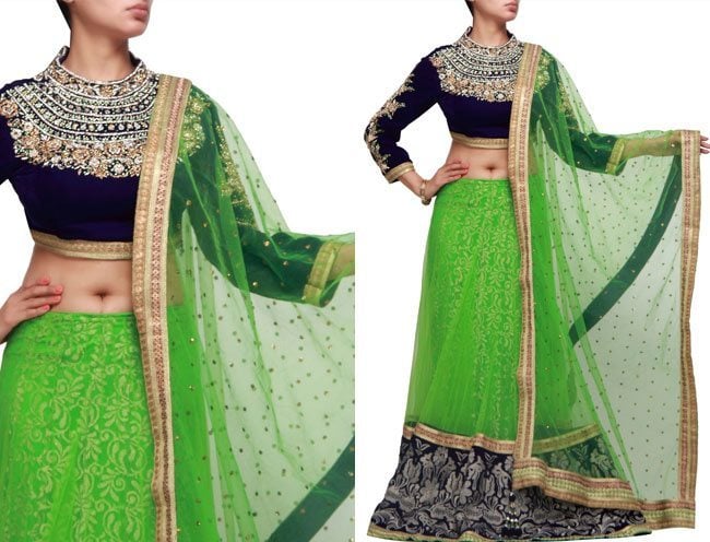 Green lehenga choli