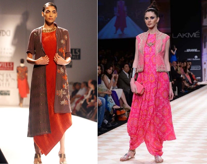 Kiran Uttam Ghosh fusion dress diwali fashion