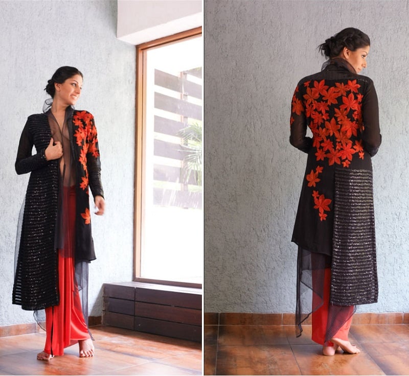 Kiran Uttam Ghosh fusion sari diwali fashion