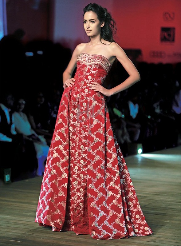 Monisha jaising fusion gown diwali fashion