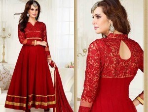 bridal salwar suits in red colour
