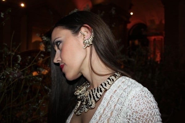 Roberto Cavalli tiger ear cuffs