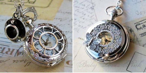 antique pocket watch with chain