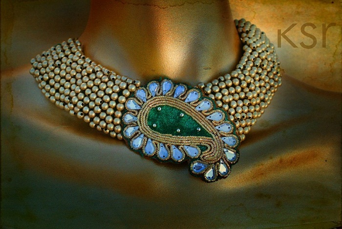 contemporary ksr necklace diwali special