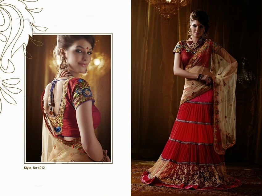 designer half saree collections