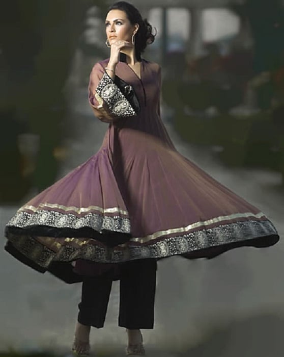 pakistani anarkali with pants