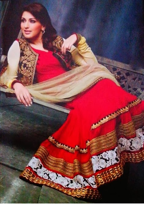 sonali bendre opulent anarkali suit