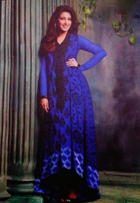 sonali bendre purple anarkali