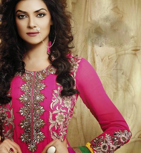 sushmita sen pink anarkali