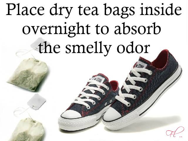 tea bags to remove shoe order