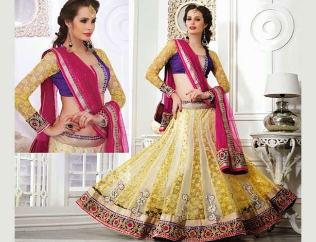 yellow lehenga