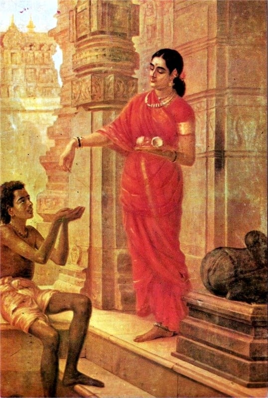 Ravi_Varma-Lady_Giving_Alms_at_the_Temple