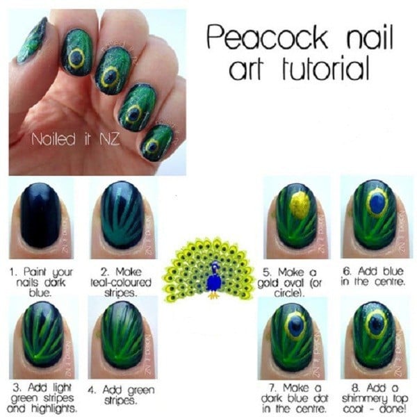 peacock-nail-art-tutorial-for-short-nails