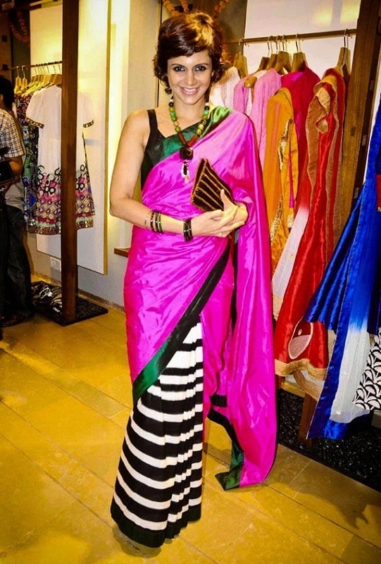 mandira bedi in masaba gupta saree