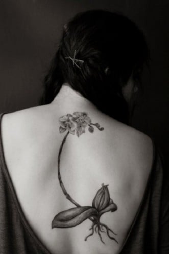 Beautiful Orchid Tattoo Designs