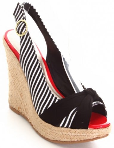 Black White Stripes Platform Wedges Black White Stripes Platform Wedges