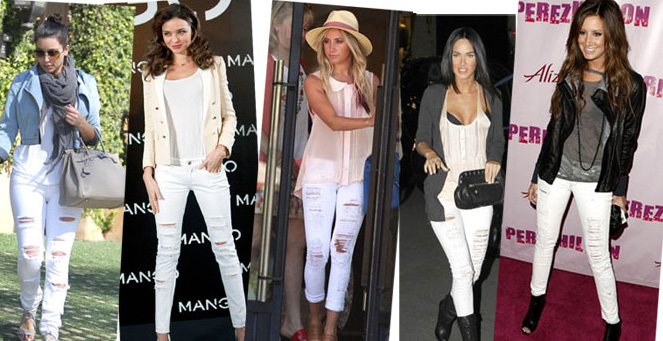How to style white jeans