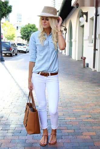 How to wear White Jeans
