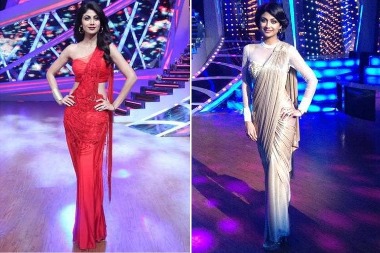 Looks Lady Shilpa Shetty Nach Baliye 6 Replica Saree