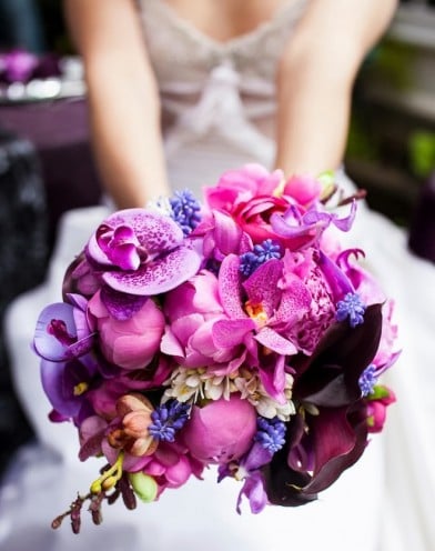 Radiant Orchid Wedding Bouquet