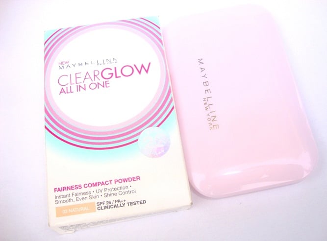 maybelline clearglow all in one compact powder 