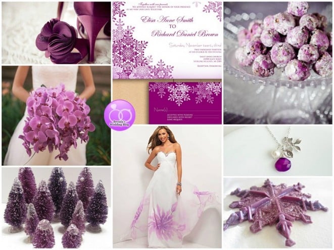 radiant orchid christmas wedding inspiration