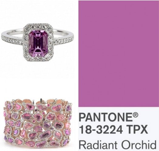 radiant orchid purple color jewelry trend