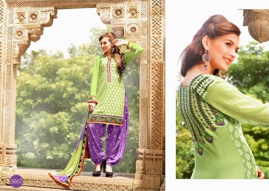 lohri collection mint green patiala suit