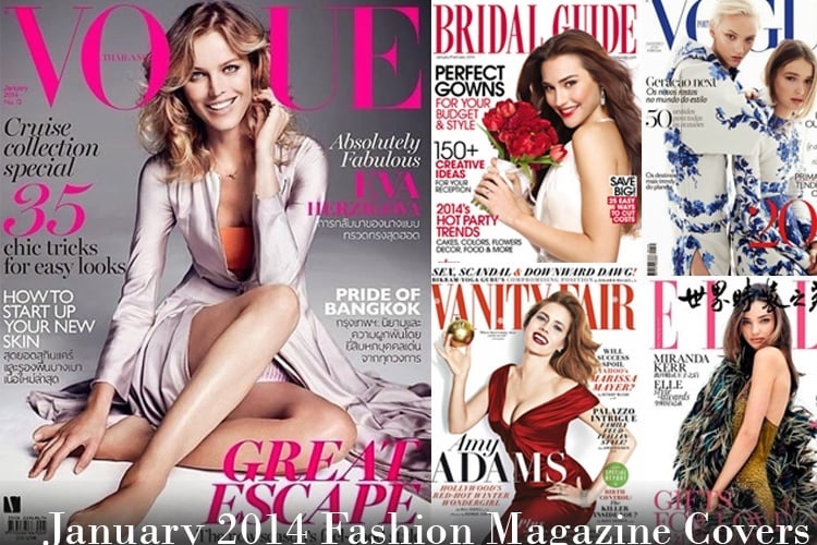 January 2014 Fashion Magazine Covers