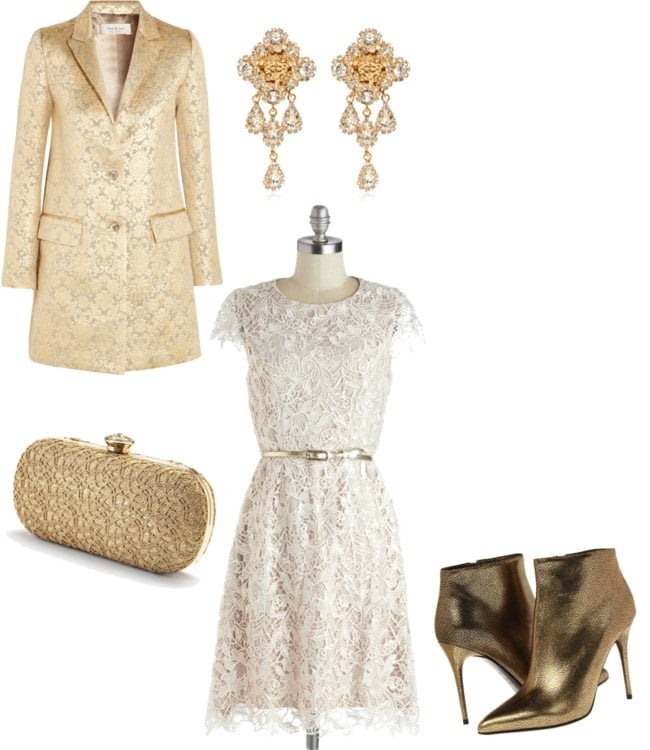 valentines day outfit gold
