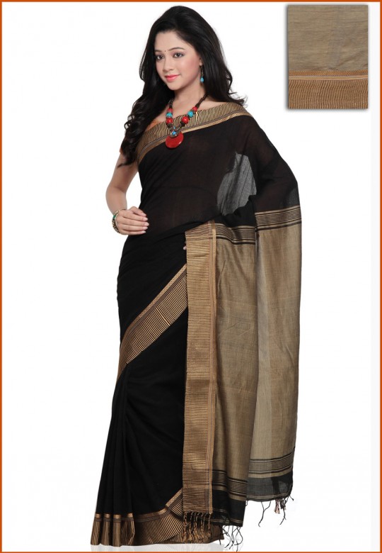 black-cotton-handloom-saree