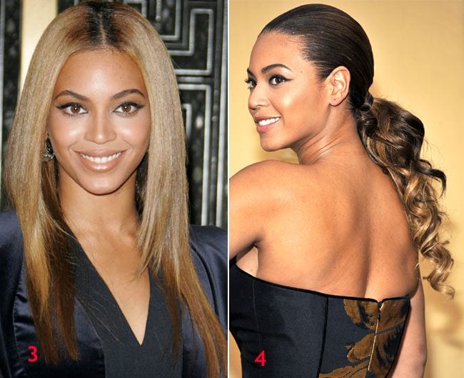 Beyonce straight ponytail hairstyle